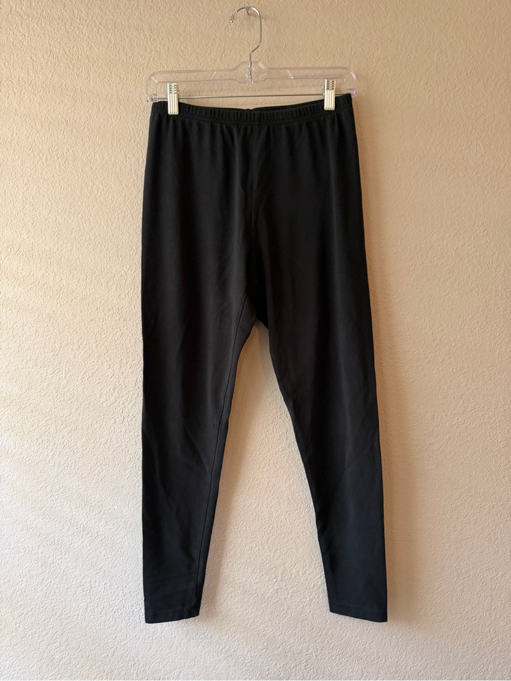 J Jill Pima Cotton Ankle Leggings Black Medium.